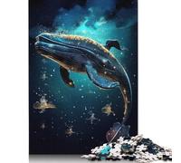 Rompecabezas de 1000 piezas Para adultos, diseño de ballena mágica, de Madera, Ideal Para decorar el hogar, Regalos navideños, 1000 piezas (75 x 50 cm)