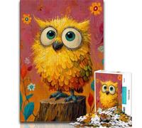 Rompecabezas de 1000 piezas Para adultos diseño de búho Para Adolescentes juguete educativo Para aliviar el estrés Gran Regalo 38x26cm