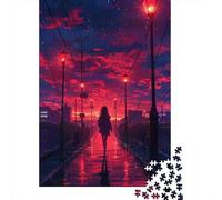Rompecabezas de 1000 piezas Para adultos, diseño de calles al atardecer, de Madera, Ideal Para Halloween, 1000 piezas (38 x 26 cm)