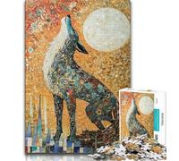 Rompecabezas de 1000 piezas Para adultos diseño de Lobo Ideal Para relajarse y regalar a toda la Familia 38x26cm