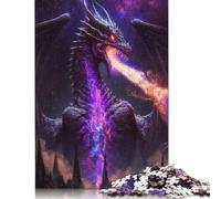 Rompecabezas de 1000 piezas Para adultos: El Rey Dragón Cósmico. Rompecabezas de Papel Para adultos. Juegos de rompecabezas sostenibles. Regalos de Halloween. 1000 piezas (75 x 50 cm).