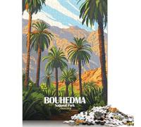 Rompecabezas de 1000 piezas Para adultos, Parque Nacional Bouhedma, Túnez, póster, rompecabezas de Papel, decoración Del hogar, Regalos navideños, 38 x 26 cm (1000 piezas)