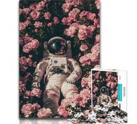 Rompecabezas de 1000 piezas Para adultos y Adolescentes: Astronauta en el mar de Flores Rompecabezas de 1000 piezas Juguete educativo Para aliviar el estrés Regalo Para Amigos y familiares 38x26cm