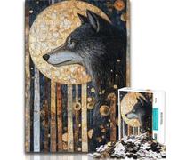 Rompecabezas de 1000 piezas Para adultos y Adolescentes diseño de Lobo Ideal Para aliviar el estrés Para pasar el rato en CASA Con Papá Noel 38x26cm