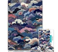 Rompecabezas de 1000 piezas Para adultos y Adolescentes Estilo japonés olas 1000 piezas juguetes educativos juegos familiares Regalos únicos de cumpleaños 38x26cm