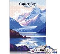 Rompecabezas de 500 piezas Para adultos, Parque Nacional Glaciar Bay, Alaska. Rompecabezas de Madera Para adultos. Decoración Del hogar, Regalos navideños. 500 piezas (52 x 38 cm).