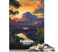 Rompecabezas de 500 piezas Para adultos, Parque Nacional Kinabalu, Malasia. Rompecabezas de Madera Para adultos, decoración Del hogar, Regalos navideños, 500 piezas (52 x 38 cm).