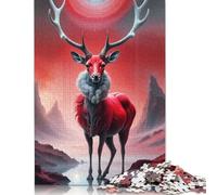 Rompecabezas de alce de Arte Animal Para adultos, 1000 piezas, juego educativo Para Adolescentes, juguete de desafío, Regalo de Navidad, 1000 piezas (75 x 50 cm)