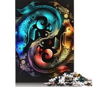 Rompecabezas de Arte Yin Yang Para Adolescentes, 1000 piezas, Regalo de Navidad, rompecabezas Para adultos, 1000 piezas (75 x 50 cm)