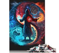 Rompecabezas de Arte Yin Yang Para adultos y Adolescentes, 1000 piezas, rompecabezas de Madera Para Adolescentes, Regalo, juego de ingenio, 1000 piezas (75 x 50 cm)