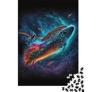 Rompecabezas de ballena cósmica: Un juego desafiante Para toda la Familia. Rompecabezas de cartón 100% reciclado Para adultos y niños. Regalo de cumpleaños. 300 piezas (40 x 28 cm).