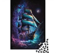 Rompecabezas de Barco Pirata galáctico, 100% cartón reciclado, Ideal Para Mujeres y Hombres, Regalo único, 300 piezas (40 x 28 cm)