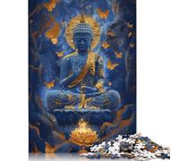 Rompecabezas de Buda Dorado de 1000 piezas Para adultos, Ideal como Regalo de Halloween, decoración única Para el hogar y Regalos, 1000 piezas (75 x 50 cm)