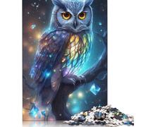 Rompecabezas de búho de 1000 piezas Con diseño de animales Para adultos y Adolescentes, Regalo de Nochebuena, 1000 piezas (75 x 50 cm)