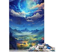 Rompecabezas de Cielo Negro Con nubes arcoíris Para adultos, 1000 piezas, Para adultos y Adolescentes a partir de 12 años, Regalo de Nochebuena, 1000 piezas (75 x 50 cm)