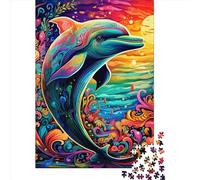 Rompecabezas de delfines Para adultos, 1000 piezas, Para Adolescentes a partir de 12 años, Regalo de Nochebuena, 1000 piezas (75 x 50 cm)