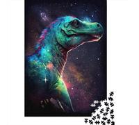 Rompecabezas de dinosaurios galácticos, 100% cartón reciclado, Rectangular, Para adultos y niños, Regalo de Halloween, 300 piezas (40 x 28 cm)