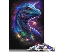 Rompecabezas de dinosaurios galácticos Con imágenes personalizables. 100% cartón reciclado. Para niños y adultos a partir de 12 años. Regalo único. 1000 piezas (75 x 50 cm).