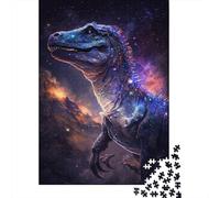 Rompecabezas de Dinosaurios Galaxia Premium, 100% reciclado, Rectangular, Para adultos y Adolescentes, Regalo único, 300 piezas (40 x 28 cm)