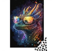 Rompecabezas de dragón cósmico Con gafas, desafiante y estimulante, de cartón 100% reciclado, Para adultos y Adolescentes, Regalo de cumpleaños, 300 piezas (40 x 28 cm)