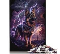 Rompecabezas de fantasía de Perro Pastor alemán, decoración única Para el hogar, rompecabezas de cartón Premium Para adultos y Adolescentes, Regalo único, 1000 piezas (75 x 50 cm)