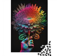 Rompecabezas de Flores artísticas, juegos creativos, rompecabezas de cartón Premium Para Mujeres y Hombres, Regalo de cumpleaños, 300 piezas (40 x 28 cm)