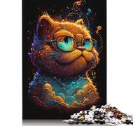 Rompecabezas de Garfield Cósmico Con Gafas, Papel 100% reciclado, Rectangular, Para Regalo de Navidad, 1000 piezas (75 x 50 cm)