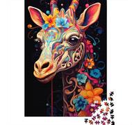 Rompecabezas de jirafas coloridas Para adultos y Adolescentes, 1000 piezas (38 x 26 cm)