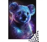 Rompecabezas de Koala Con diseño de galaxia, decoración única Para el hogar, rompecabezas Rectangular de Papel Para adultos y Adolescentes, Regalo de Halloween, 300 piezas (40 x 28 cm)