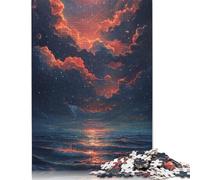 Rompecabezas de la Luna Sobre el Mar, 1000 piezas, Para adultos y Adolescentes a partir de 12 años. Regalos de Nochebuena, 1000 piezas (75 x 50 cm).