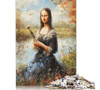 Rompecabezas de la Mona Lisa de 1000 piezas de inspiración impresionista para adultos y adolescentes (75 x 50 cm)