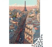 Rompecabezas de la Torre Eiffel de Francia de 1000 piezas Para adultos y Adolescentes, juegos educativos Para el hogar, juguetes de bricolaje, Regalos de Navidad, 1000 piezas (38 x 26 cm)