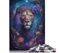 Rompecabezas de león espacial Con Flores, juegos desafiantes Para toda la Familia, 100% cartón reciclado, Ideal Para adultos y niños, Regalo de cumpleaños, 1000 piezas (75 x 50 cm)