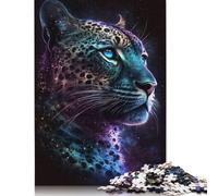 Rompecabezas de Leopardo galáctico, decoración única Para el hogar, rompecabezas de cartón Premium Para adultos y Adolescentes, Regalo único, 1000 piezas (75 x 50 cm)