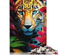 Rompecabezas de Leopardo salvaje de 1000 piezas Para adultos, Regalo de Halloween, rompecabezas Para adultos y Adolescentes a partir de 12 años, 1000 piezas (75 x 50 cm) <