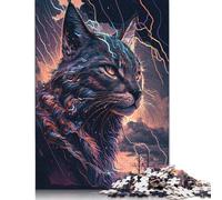 Rompecabezas de Lince de fantasía Animal, juego de bricolaje, rompecabezas Rectangular de Papel Para Regalo de cumpleaños de niño o niña, 1000 piezas (75 x 50 cm)