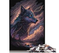 Rompecabezas de Lobo de fantasía, divertido rompecabezas de cartón Premium Para niños o niñas, Regalo de Navidad, 1000 piezas (75 x 50 cm)