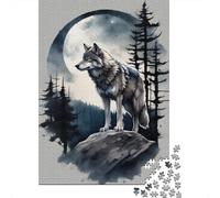 Rompecabezas de Lobos de Arte Animal Para adultos, 1000 piezas, Para Adolescentes a partir de 12 años, Regalo de Nochebuena, 1000 piezas (38 x 26 cm)