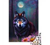 Rompecabezas de Lobos de Arte Animal Para adultos, 1000 piezas, Para adultos y Adolescentes a partir de 12 años, Regalo de Nochebuena, 1000 piezas (38 x 26 cm)