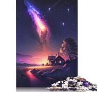 Rompecabezas de Madera Atardecer en el Retiro de Las Estrellas Para adultos, 520 piezas, Ideal como Regalo Para Adolescentes. Juego educativo (52 x 38 cm).