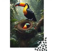 Rompecabezas de Madera de 1000 piezas Con diseño de animales y pájaros Para adultos, juego educativo, Regalo de Nochebuena, 1000 piezas (38 x 26 cm)