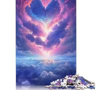 Rompecabezas de Madera de 1000 piezas Con Forma de corazón de nubes de ensueño, Ideal Para Navidad, Para Adolescentes, 1000 piezas (75 x 50 cm)