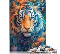 Rompecabezas de Madera de 1000 piezas Con Tigres de Colores Para adultos y Adolescentes a partir de 12 años. Regalos de Navidad. 1000 piezas (75 x 50 cm).
