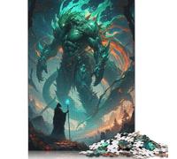 Rompecabezas de Madera de 1000 piezas de Celestial Titan Contra el Mago Para adultos y Adolescentes, juego educativo, juguete de desafío, 1000 piezas (75 x 50 cm)