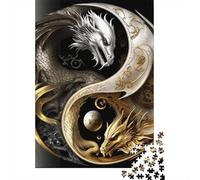 Rompecabezas de Madera de 1000 piezas Para adultos, Con diseño de Yin Yang, Ideal Para decoración Del hogar, 1000 piezas (38 x 26 cm)