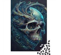 Rompecabezas de Madera de 1000 piezas Para adultos y Adolescentes, diseño de Calavera de Cristal, Ideal Para decorar el hogar, 1000 piezas (75 x 50 cm)