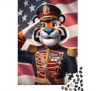 Rompecabezas de Madera de 1000 piezas Saludos Del Tigre Para Adolescentes, Regalos Para adultos, juegos educativos Para el hogar, juguetes de bricolaje, 1000 piezas (75 x 50 cm)