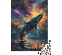 Rompecabezas de Madera de ballena saltando, 1000 piezas, Para adultos, juego educativo, desafío, Regalo de Nochebuena, 1000 piezas (38 x 26 cm)