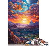 Rompecabezas de Madera Para adultos, 1000 piezas, colorido atardecer de Verano, Para adultos y Adolescentes, decoración Del hogar, 1000 piezas (75 x 50 cm)
