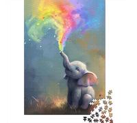 Rompecabezas de Madera Para adultos, 1000 piezas, diseño de Elefante bebé, juego educativo, desafío, 1000 piezas (38 x 26 cm)